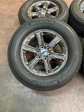 Load image into Gallery viewer, Set of 4 Used &#39;05-&#39;25 Ford F150 18&quot; Chrome Wheels 10613 on 275/65R18 Michelin LT

