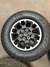 Load image into Gallery viewer, Set of 4 OEM Takeoff &#39;24-&#39;25 Toyota Tacoma TRD Wheels 265/70R17 Trail Terrain LT
