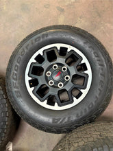 Load image into Gallery viewer, Set of 4 OEM Takeoff &#39;24-&#39;25 Toyota Tacoma TRD Wheels 265/70R17 Trail Terrain LT
