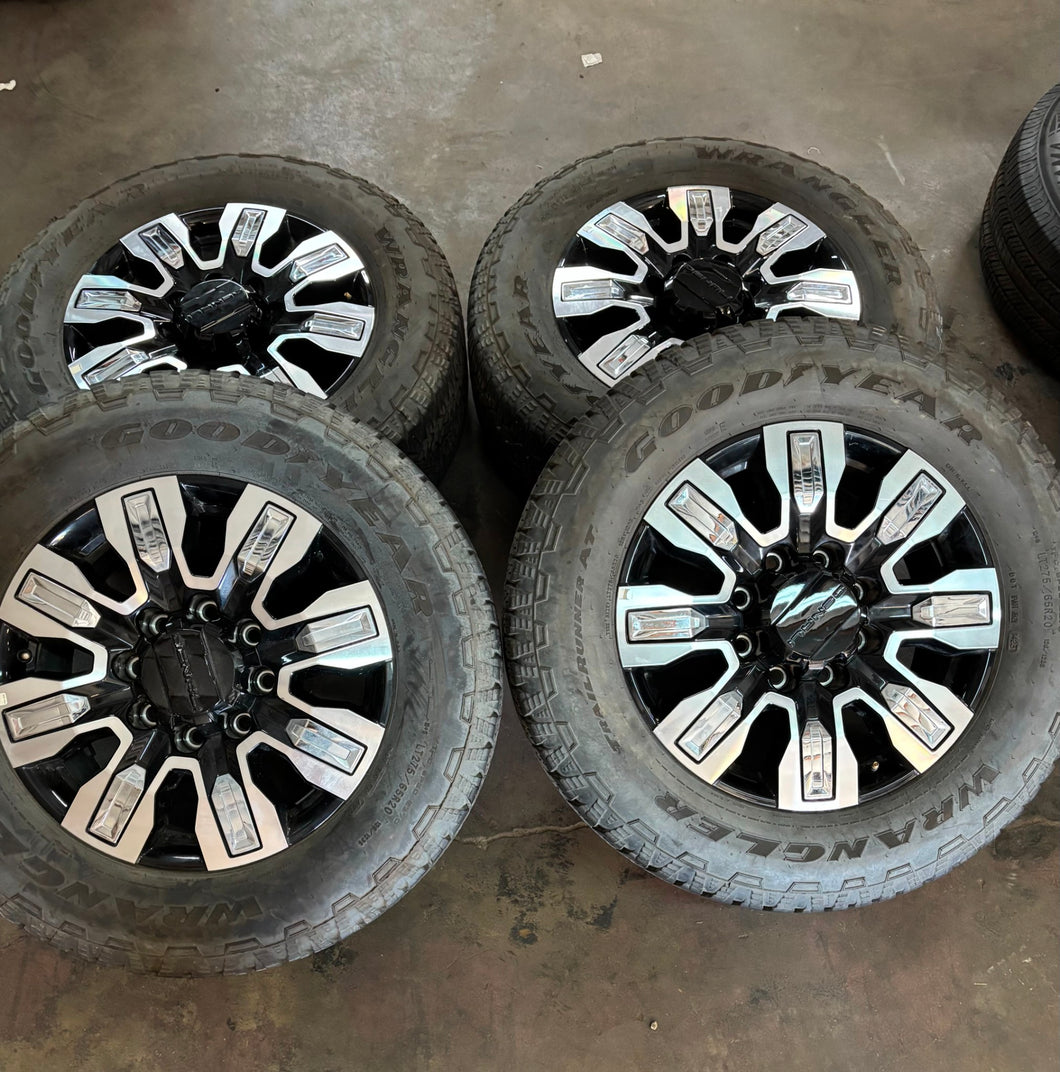 Set of 4 Used OE '11-'25 GMC 2500 Denali Ultimate Rims 275/65R20 Goodyear LRE LT