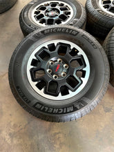 Load image into Gallery viewer, Set of OEM &#39;24-&#39;25 Toyota Tacoma 18&quot; TRD Rims on 265/70R18 Michelin LTX Trail LT
