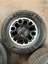 Load image into Gallery viewer, Set of OEM &#39;24-&#39;25 Toyota Tacoma 18&quot; TRD Rims on 265/70R18 Michelin LTX Trail LT
