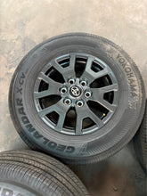 Load image into Gallery viewer, Set of OEM 17&quot; &#39;24-&#39;25 Toyota Tacoma Dark Charcoal Wheels 245/70R17 Yokohama LT
