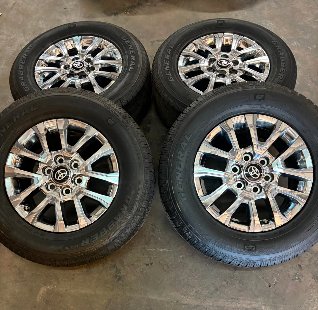 Set of 4 OEM Takeoff '24-'25 Toyota Tacoma Chrome 18