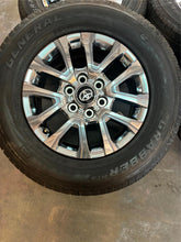 Load image into Gallery viewer, Set of 4 OEM Takeoff &#39;24-&#39;25 Toyota Tacoma Chrome 18&quot; Rims 265/65R18 General LT

