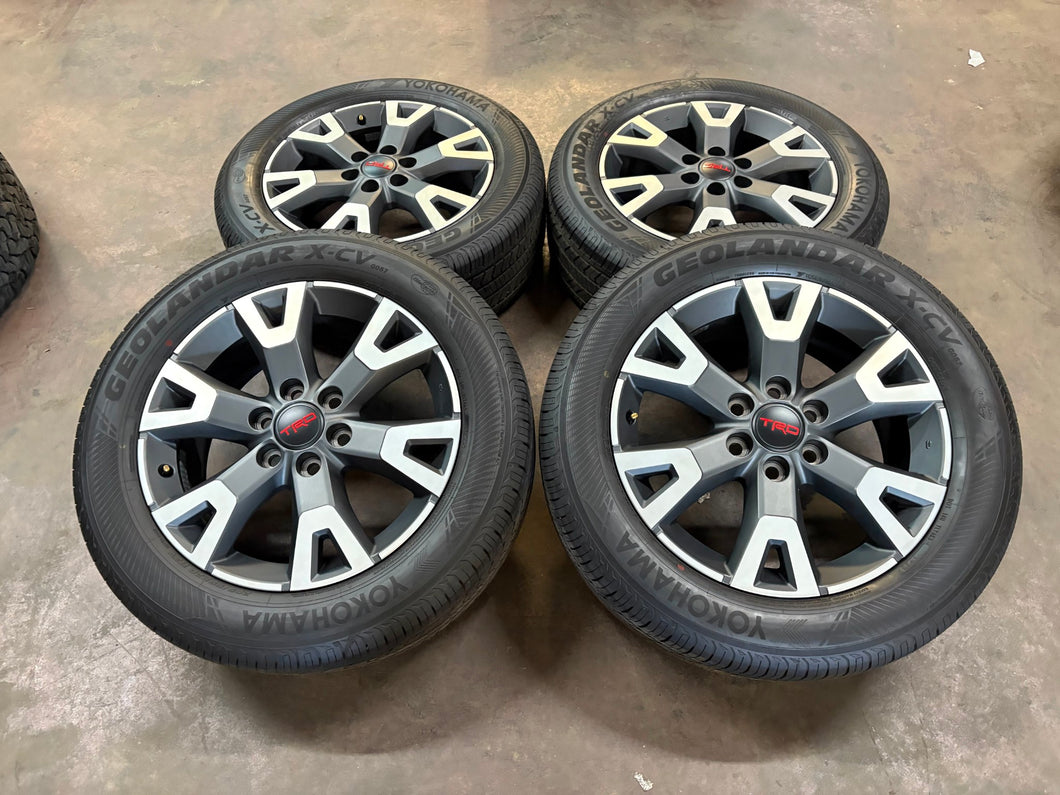 Set of Four OEM Takeoff '25 Toyota 4Runner TRD Sport Rims Yokohama 265/55R20 LT