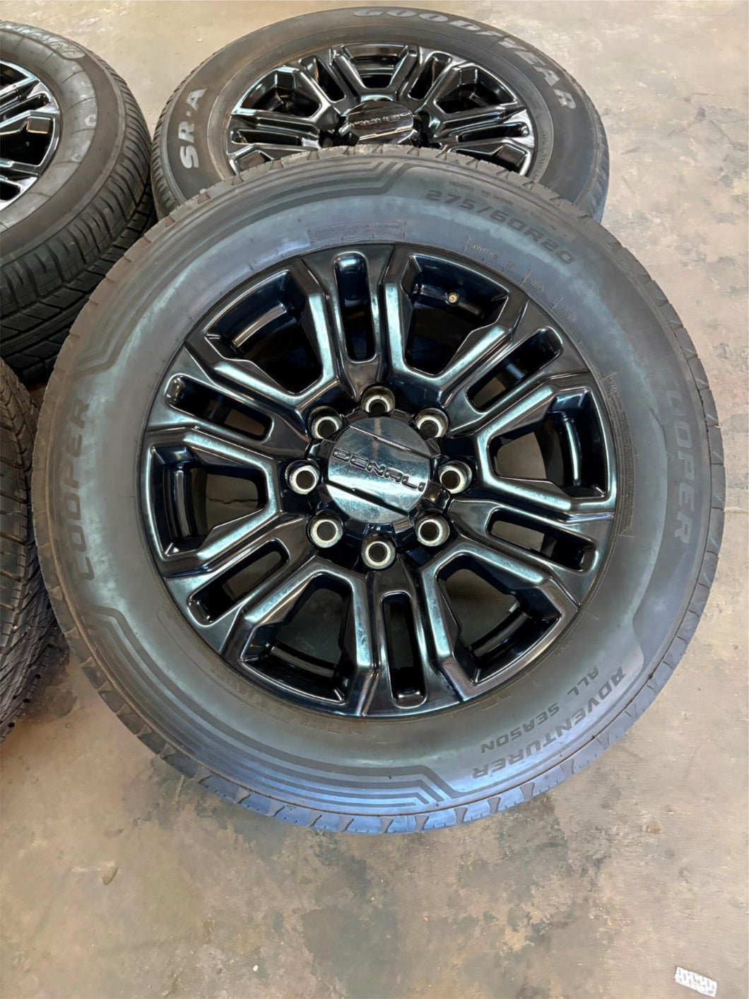 Set of Used '11-'25 GMC Denali 2500 3500 Black 5957 OEM Wheels Only Free Ship LT