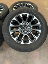 Load image into Gallery viewer, Set of 4 Used &#39;22-&#39;25 OEM Toyota Tundra Wheels on 265/60R20 Bridgestone Tires LT
