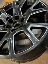 Load image into Gallery viewer, Single Used OEM 22x9 Aluminum Black &amp; Machined Rim &#39;22-&#39;24 Suburban Tahoe Yukon
