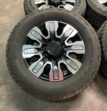 Load image into Gallery viewer, Used Four OEM &#39;11-&#39;24 GMC Sierra 2500 3500 Denali Rims 275/65R20 Goodyear AT LT
