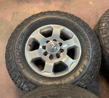 Load image into Gallery viewer, Set of 4 Used OEM 18&quot; &#39;05-&#39;24 RAM 2500 &amp; 3500 Rims 295/70R18 Cooper AT3 Tires LT
