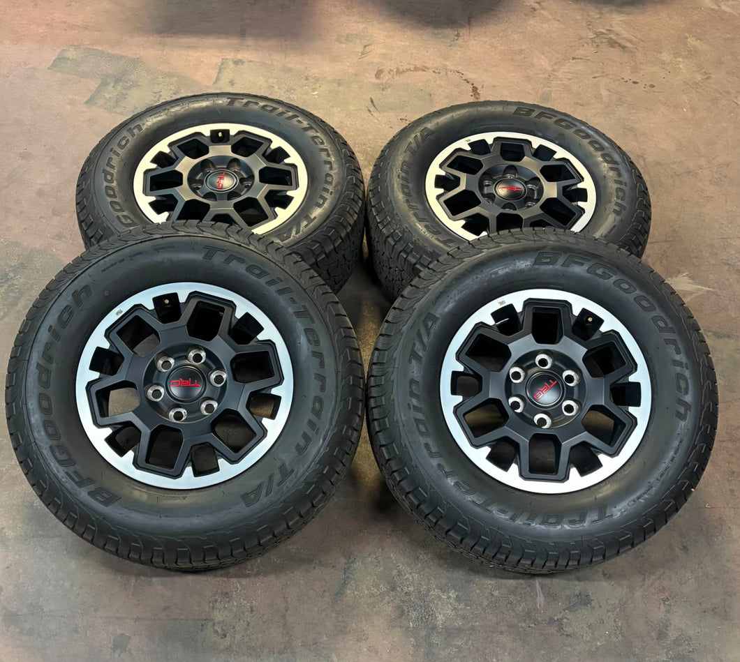 Set of OEM '24-'25 Toyota Tacoma TRD Rims 265/70R17 BFGoodrich Trail Terrain LT