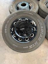 Load image into Gallery viewer, Set of Six Used OEM &#39;19-&#39;25 RAM 3500 Dually 17&quot; Black Wheels 235/80R17 Nexen LT
