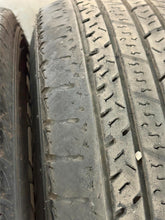 Load image into Gallery viewer, Set of Six Used OEM &#39;19-&#39;25 RAM 3500 Dually 17&quot; Black Wheels 235/80R17 Nexen LT
