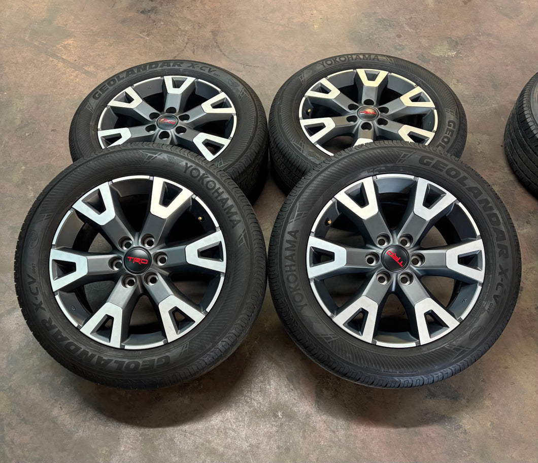 Set of Four OEM Takeoff '25 Toyota 4Runner TRD Sport Wheels 265/55R20 Tires LT