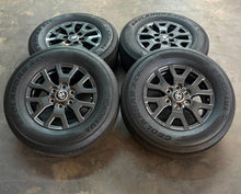 Load image into Gallery viewer, Set of OEM 17&quot; &#39;25 Toyota 4Runner Dark Charcoal Wheels on 245/70R17 Yokohama LT
