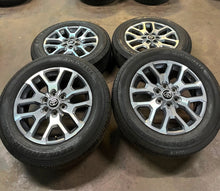 Load image into Gallery viewer, Set of Used '22-'25 Toyota Tundra Grey Machined Wheels OE 265/60R20 Yokohama LT
