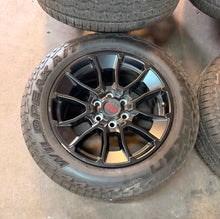Load image into Gallery viewer, Set of 4 Used '22-'26 Toyota Tundra TRD Black 20" OEM Wheels 265/60R20 Falken LT
