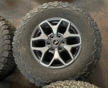 Load image into Gallery viewer, Set of Used 17&quot; &#39;21-&#39;24 Ford Bronco Rims on 285/70R17 BFGoodrich TAKO2 Tires LT
