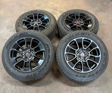Load image into Gallery viewer, Set of 20" Black TRD '22-'26 Toyota Tundra Wheels 265/60R20 Falken Wildpeak AT3
