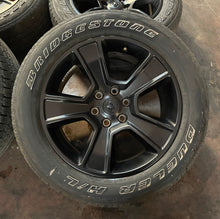 Load image into Gallery viewer, Set of 4 Used 20&quot; Black &#39;19-&#39;24 RAM 1500 Rims on 275/55R20 Bridgestone Tires LT
