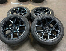 Load image into Gallery viewer, Set of 4 Used Matte Black 22" '19-'26 RAM 1500 Wheels 2727 on 285/45R22 Tires LT

