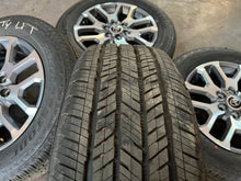 Load image into Gallery viewer, Set of OEM 20&quot; &#39;22-&#39;24 Toyota Tundra Machined Rims on 265/60R20 Bridgestones LT
