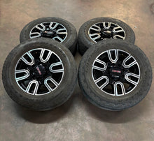 Load image into Gallery viewer, Set of 4 Used 5950 '11-'26 GMC Sierra 2500 3500 AT4 Rims 275/65R20 Goodyear E LT
