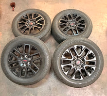 Load image into Gallery viewer, Set of Used 20" OEM '22-'26 Toyota Tundra Black Wheels 265/60R20 Bridgestone LT
