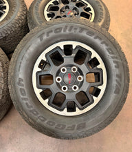 Load image into Gallery viewer, Set of Used TRD 17" OEM '24-'26 Toyota Tacoma Rims 265/70R17 BFGoodrich Tires LT
