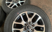 Load image into Gallery viewer, Set of OEM 20&quot; &#39;22-&#39;24 Toyota Tundra Machined Rims on 265/60R20 Bridgestones LT
