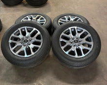 Load image into Gallery viewer, Set of Used '22-'26 Toyota Tundra Machined Wheels OE 265/60R20 Bridgestone HT LT
