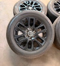 Load image into Gallery viewer, Set of 4 Used '22-'26 Toyota Tundra Black OEM Wheels 95295 Yokohama 265/60R20 LT
