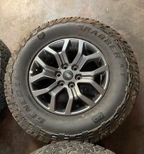 Load image into Gallery viewer, Set of Used 18&quot; &#39;05-&#39;24 Ford F150 Rims on 275/70R18 General Grabber AT Tires LT
