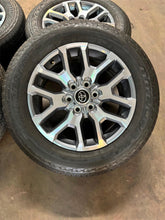 Load image into Gallery viewer, Set of Used '22-'26 Toyota Tundra Machined Wheels OE 265/60R20 Bridgestone HT LT
