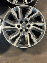 Load image into Gallery viewer, Set of 4 22" Silver w/ Chrome Insert Wheels '00-'26 Chevrolet Silverado 1500 OEM
