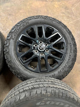 Load image into Gallery viewer, Set of Four Used '22-'26 Toyota Tundra Black OEM Wheels 95295 265/60R20 Tires LT
