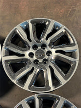 Load image into Gallery viewer, Set of 4 22" Silver w/ Chrome Insert Wheels '00-'26 Chevrolet Silverado 1500 OEM
