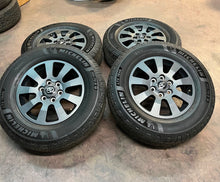 Load image into Gallery viewer, Set of Lightly Used '24-'26 Toyota Land Cruiser Rims 265/70R18 Michelin Tires LT
