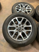 Load image into Gallery viewer, Set of Used '22-'25 Toyota Tundra Grey Machined Wheels OE 265/60R20 Yokohama LT
