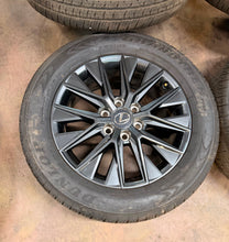 Load image into Gallery viewer, Set of 4 OEM Takeoff '24-'26 Lexus LX600 GX550 20" Wheels on 265/55R20 Dunlop LT
