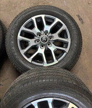 Load image into Gallery viewer, Set of Used '22-'26 Toyota Tundra Machined Wheels OE 265/60R20 Bridgestone HT LT

