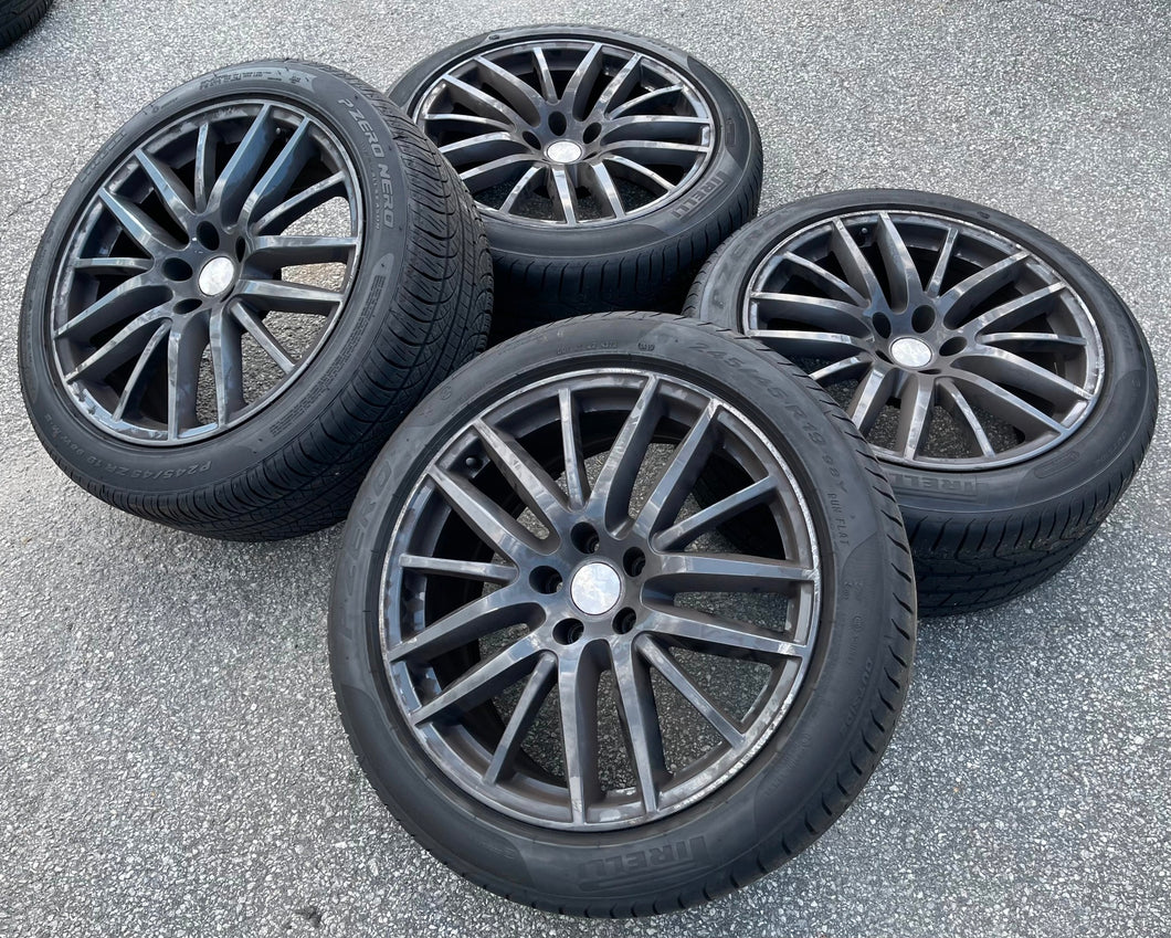 Set of 4 Used OEM '16-'20 Maserati Quattroporte Ghibli Staggered Wheels & Tires