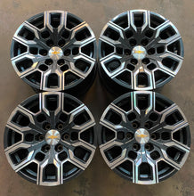 Load image into Gallery viewer, Set of Four New OEM GM &#39;00-&#39;24 Chevy Silverado 1500 18&quot; Charcoal Machined Rims
