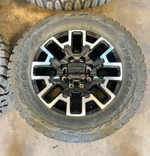 Load image into Gallery viewer, Brand New &#39;11-&#39;24 Sierra 2500 3500 22&quot; Black Machined Rims 37/12.50R22 Toyo RTs
