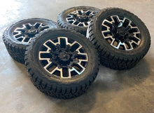 Load image into Gallery viewer, Brand New &#39;11-&#39;24 Chevy 2500 3500 22&quot; Black Machined Rims on 37/12.50R22 Toyo RT
